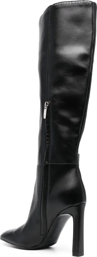 100mm Logo-Plaque Leather Boots - Image 3