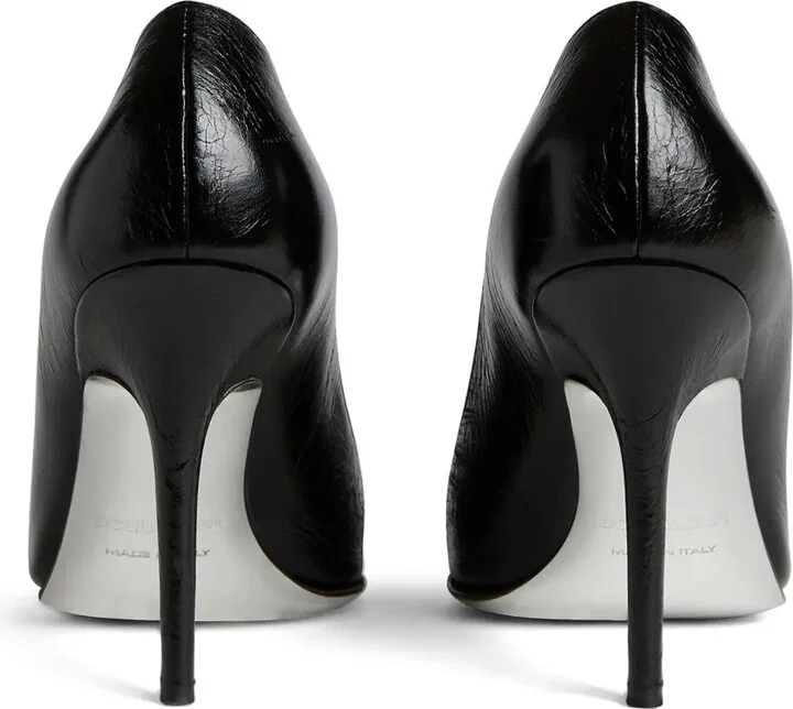 100mm Logo-Plaque Leather Pumps - Image 3