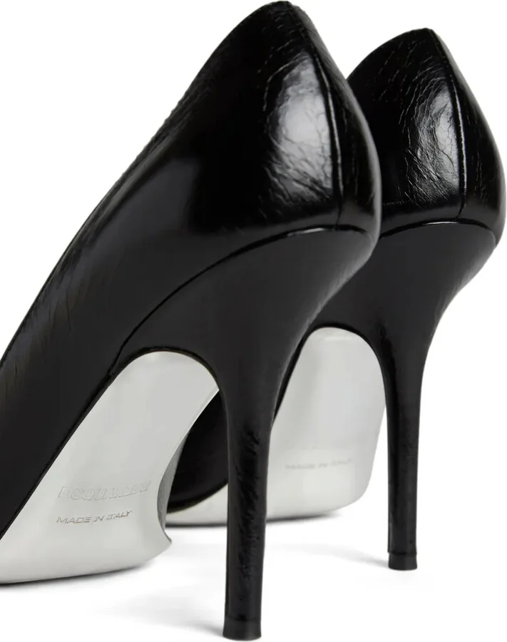 100mm Logo-Plaque Leather Pumps - Image 5
