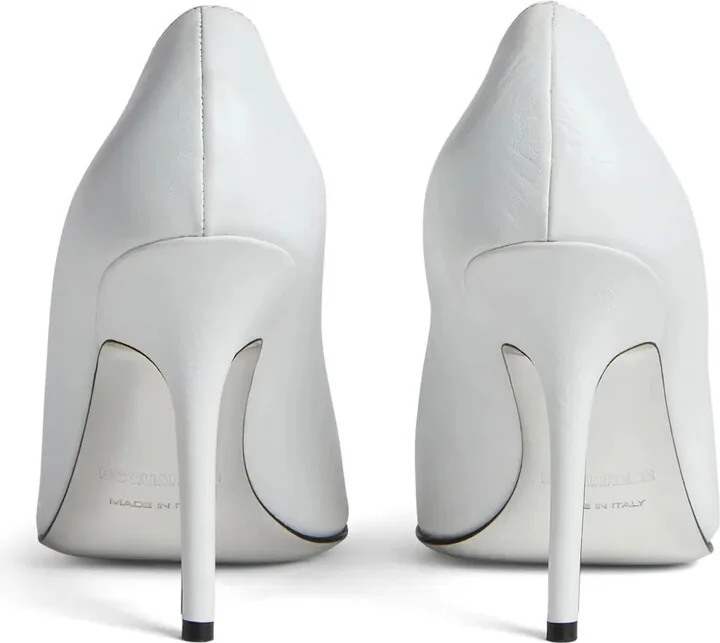 100mm Logo-Plaque Leather Pumps - Image 3
