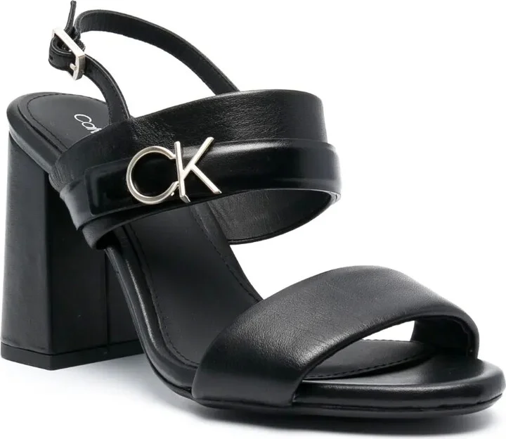 100mm Logo-Plaque Leather Sandals - Image 2