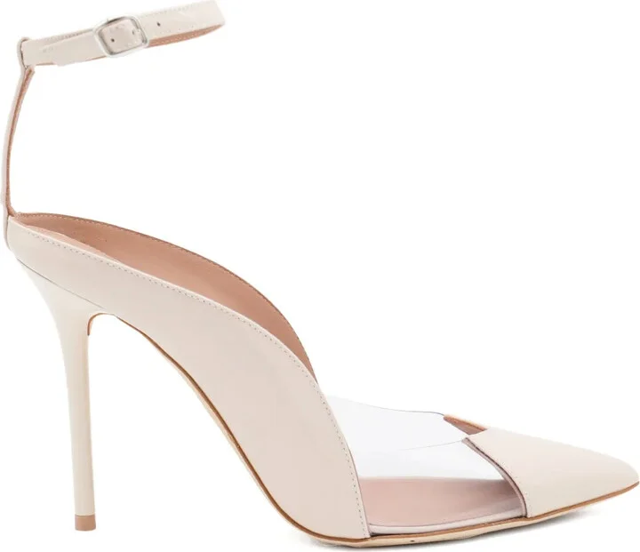 100mm Malia ankle-strap pumps
