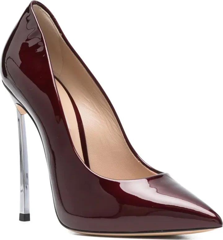 100mm Metallic-Heel Pointed-Toe Pumps - Image 2