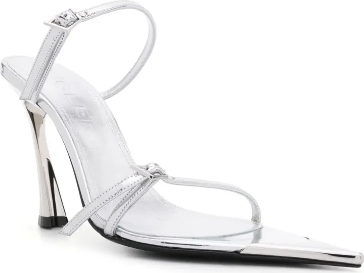 100mm Metallic-Leather Mules - Image 2