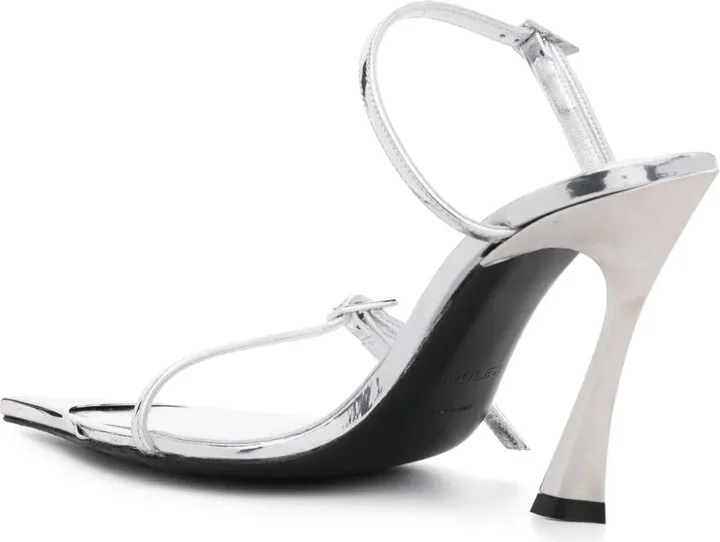 100mm Metallic-Leather Mules - Image 3