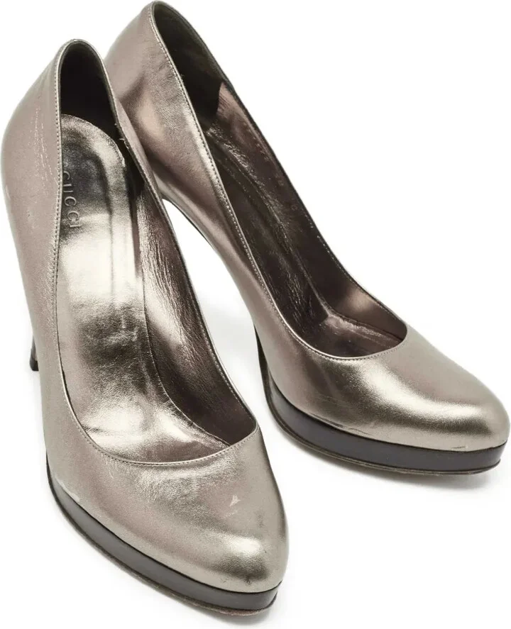 100mm Metallic-Leather Pumps - Image 2