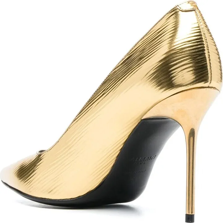 100mm Metallic Pointed-Toe Pumps - Image 3