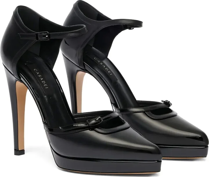 100mm Michelle buckled platform pumps - Image 2