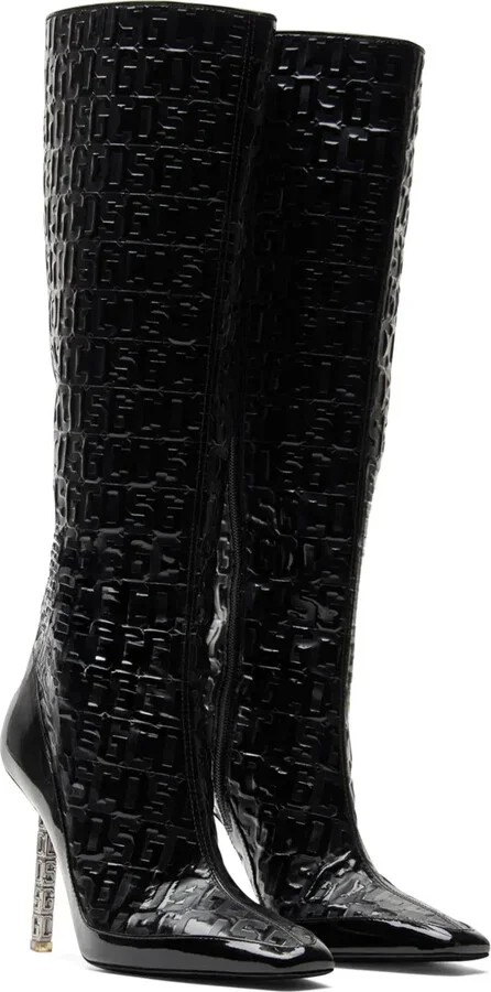 100mm Monogram-Pattern Leather Boots - Image 2