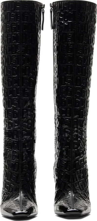100mm Monogram-Pattern Leather Boots - Image 3
