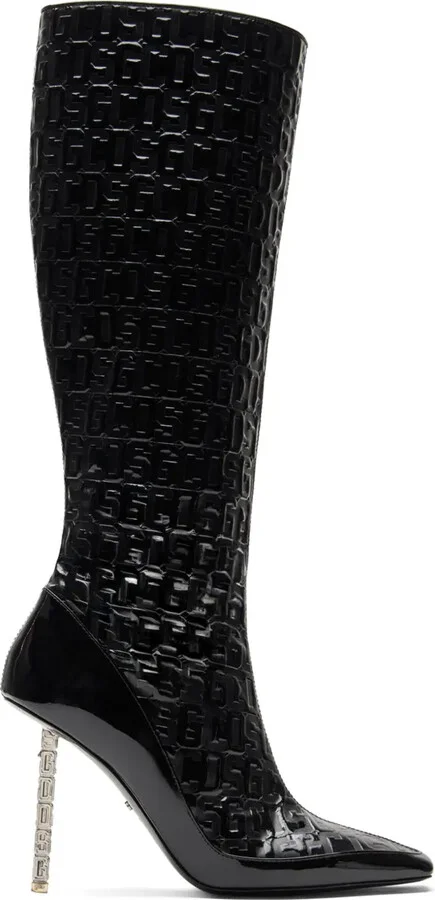 100mm Monogram-Pattern Leather Boots