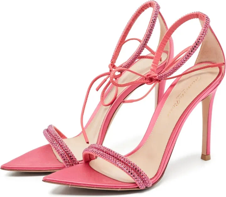 100mm Montercarlo satin ankle-strap sandals - Image 2