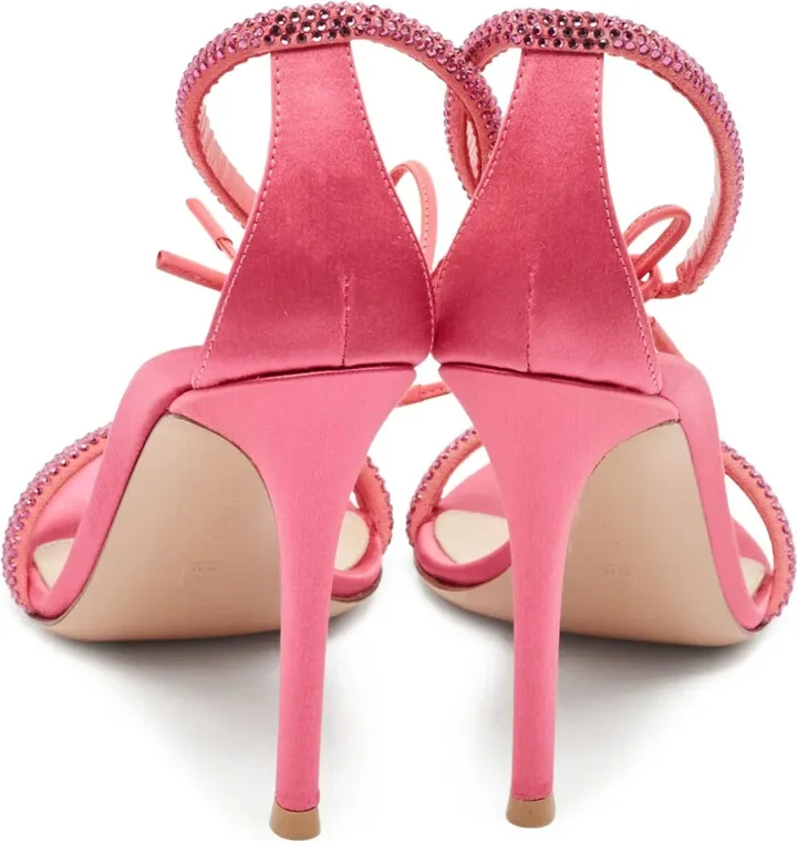 100mm Montercarlo satin ankle-strap sandals - Image 3