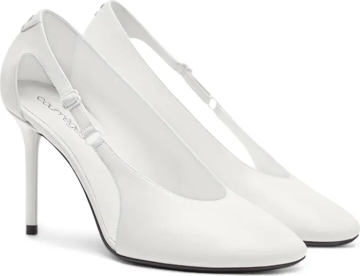 100mm Oblique leather pumps - Image 2