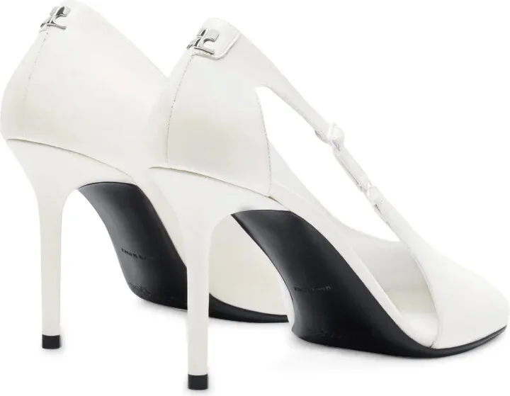 100mm Oblique leather pumps - Image 3