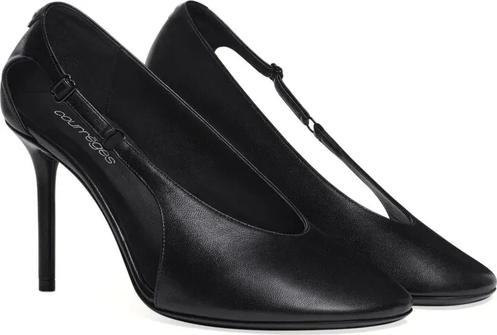 100mm Oblique leather pumps - Image 2