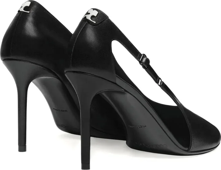 100mm Oblique leather pumps - Image 3