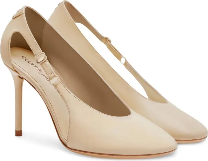 100mm Oblique leather pumps - Image 2