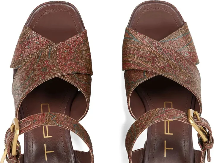 100mm Paisley Platform Sandals - Image 4