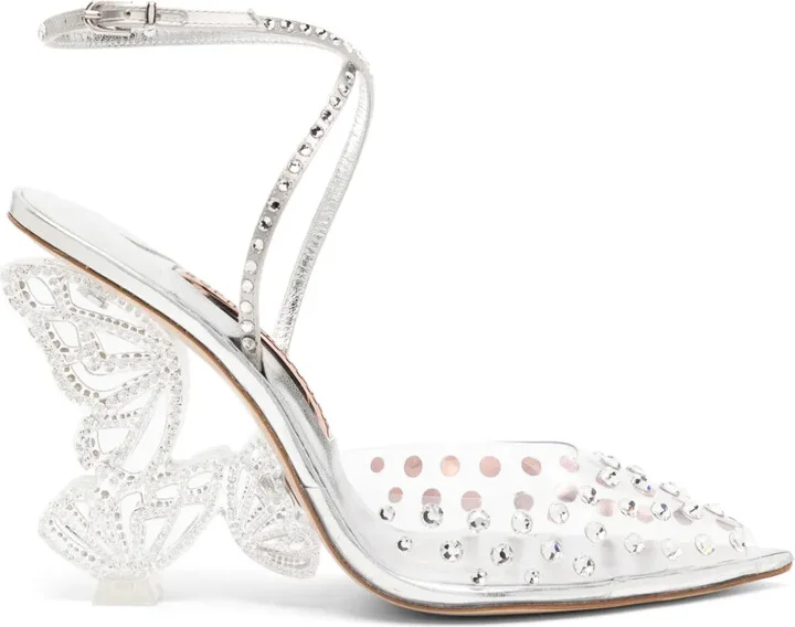 100mm Paloma crystal-embellished pumps