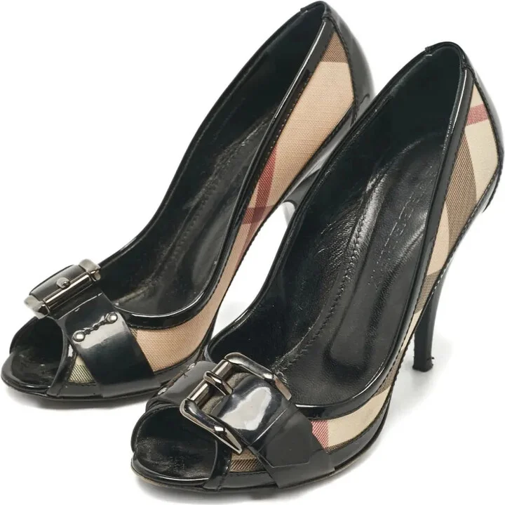 100mm Patent-Leather Buckle-Detail Pumps - Image 2