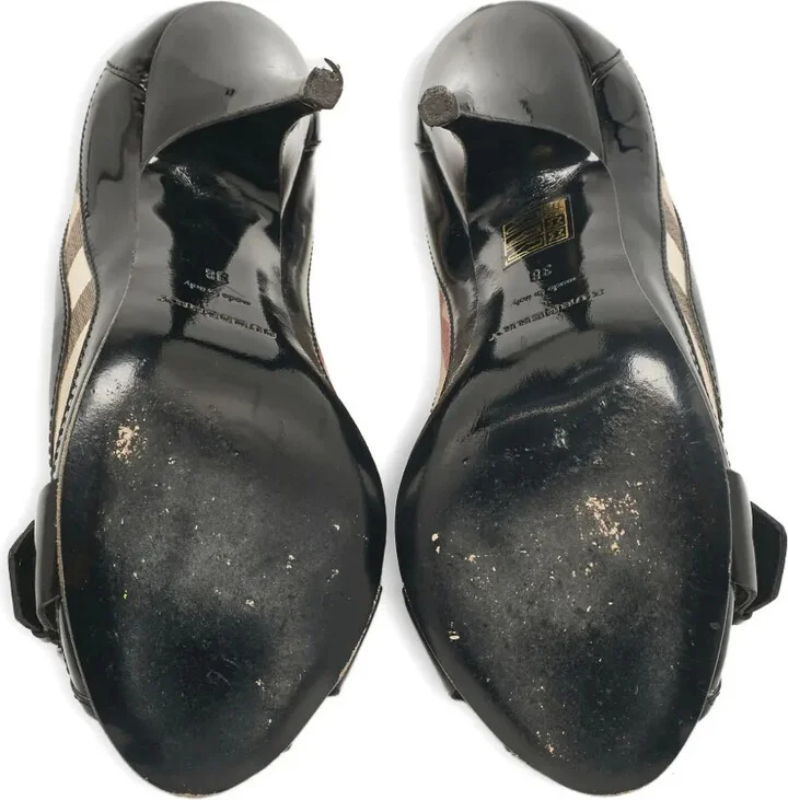 100mm Patent-Leather Buckle-Detail Pumps - Image 4