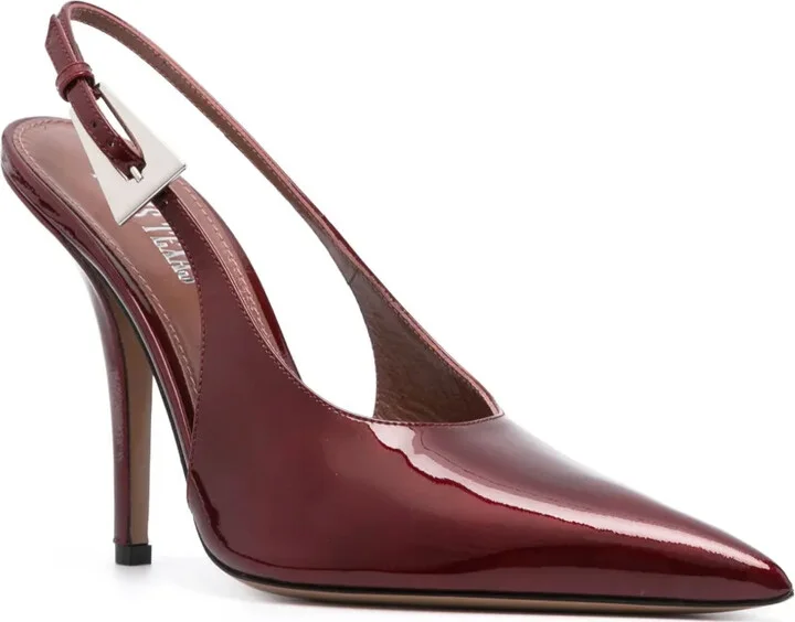 100mm Patent-Leather Sligback Pumps - Image 2
