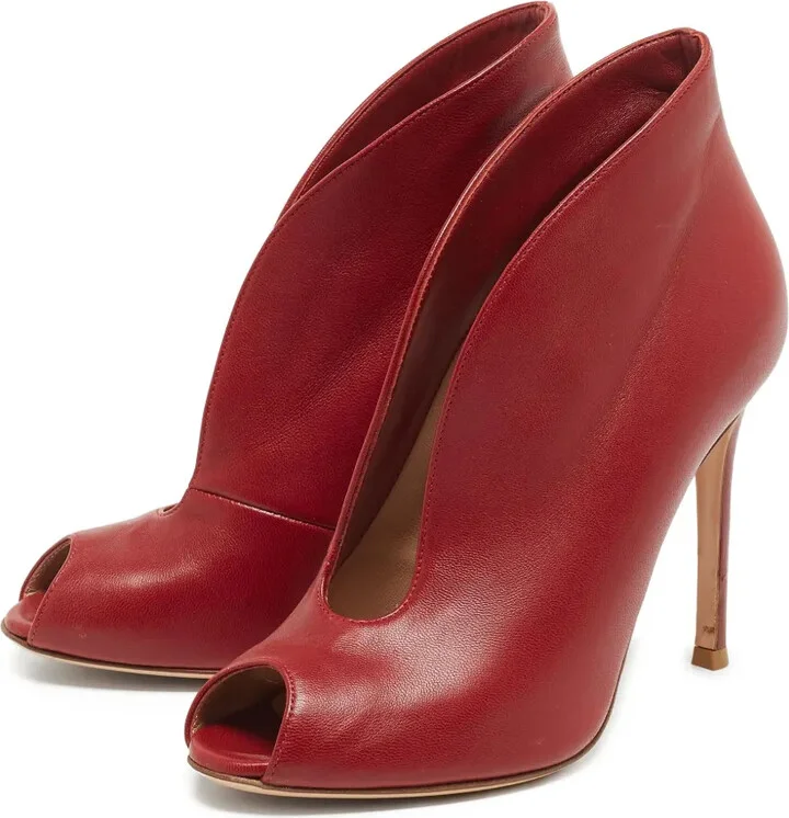 100mm Peep-Toe Ankle Boots - Image 2