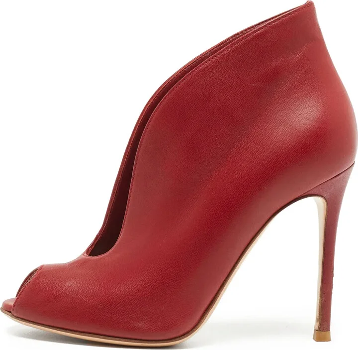 100mm Peep-Toe Ankle Boots