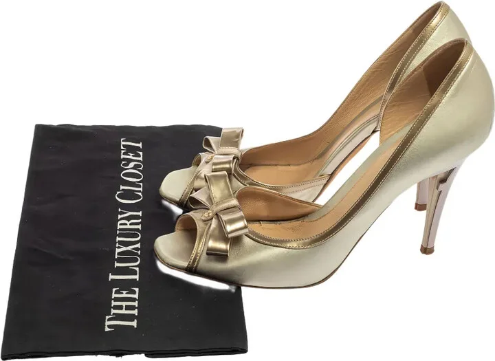100mm Peep-Toe Bow-Detail Pumps - Image 5
