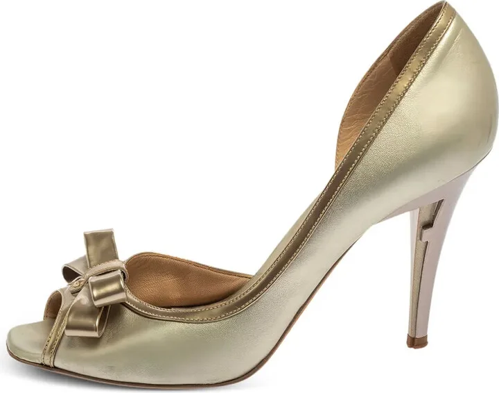 100mm Peep-Toe Bow-Detail Pumps