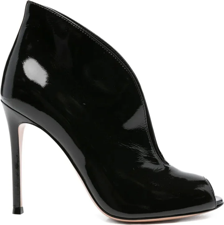 100mm Peep-Toe Heeled Pumps