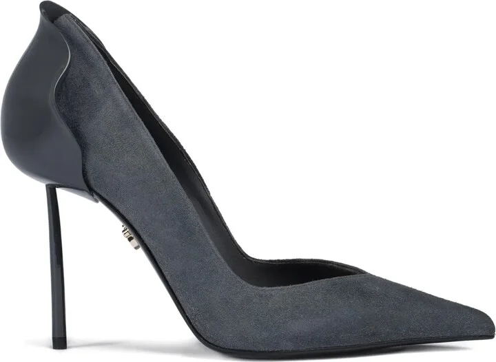 100mm Petalo suede pumps