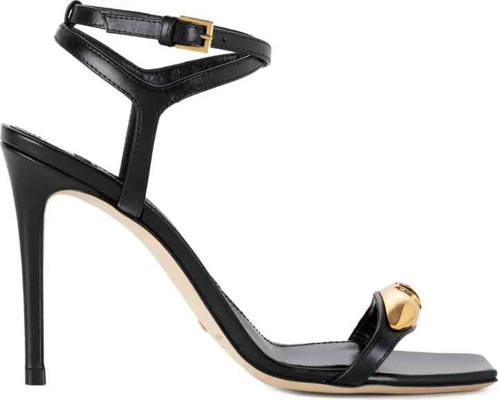 100mm Plaque-Embellished Ankle-Strap Sandals
