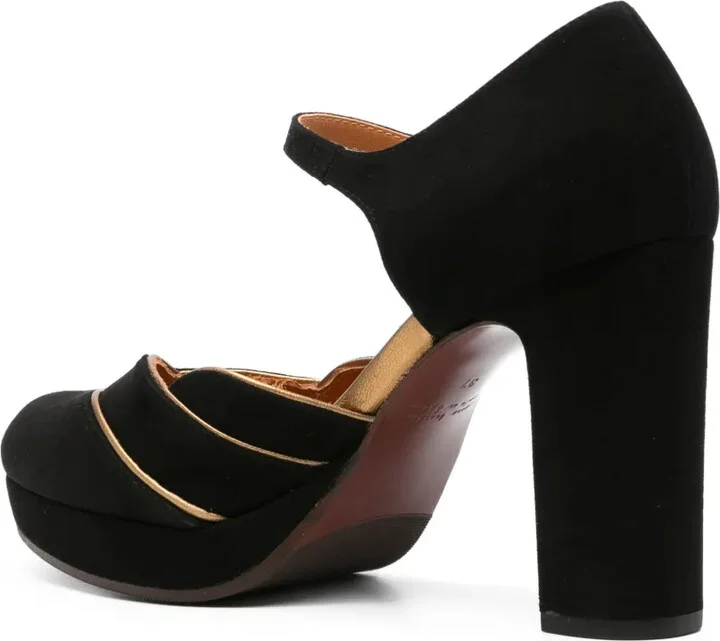 100mm Platform Gold-Detail Sandals - Image 3
