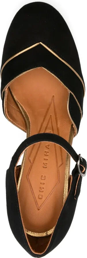 100mm Platform Gold-Detail Sandals - Image 4