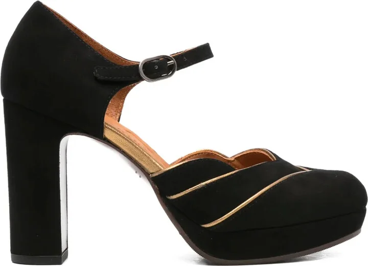 100mm Platform Gold-Detail Sandals