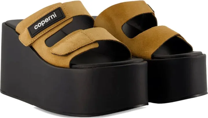 100mm Platform Suede Sandals - Image 2