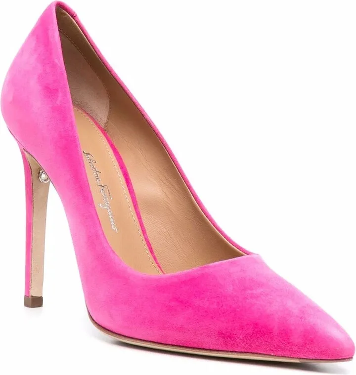 100mm Pointed Leather Pumps - Image 2