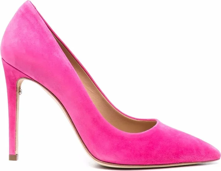 100mm Pointed Leather Pumps