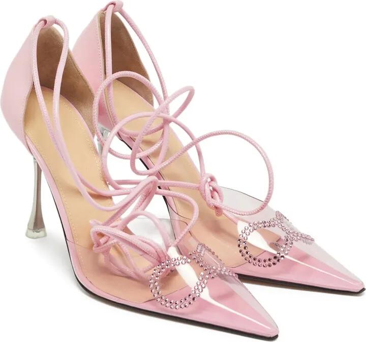 100mm Pointed-Toe Crystal-Embellishment Pumps - Image 2