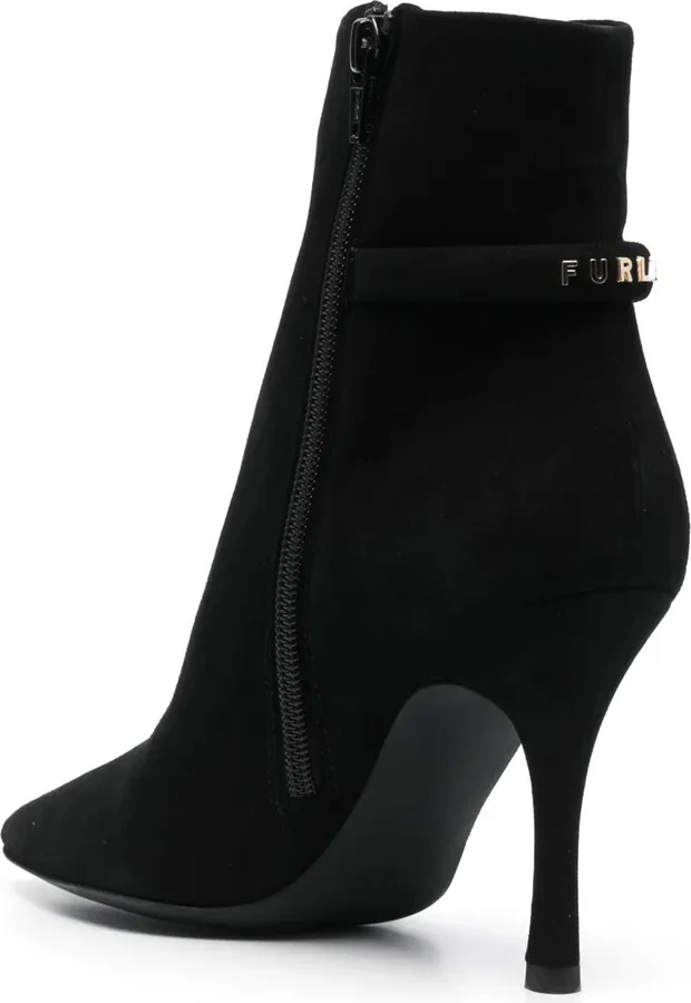 100mm Pointed-Toe Leather Boots - Image 3