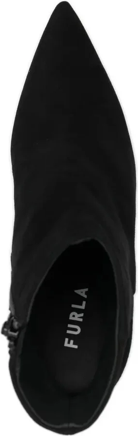 100mm Pointed-Toe Leather Boots - Image 4