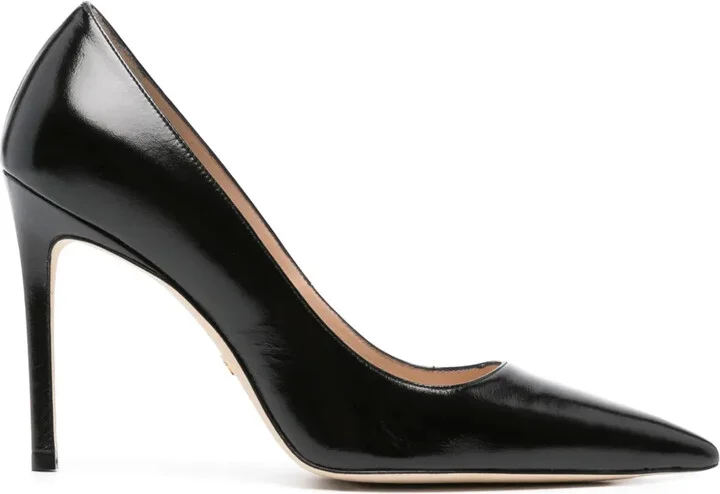 100mm Pointed-Toe Leather Pumps