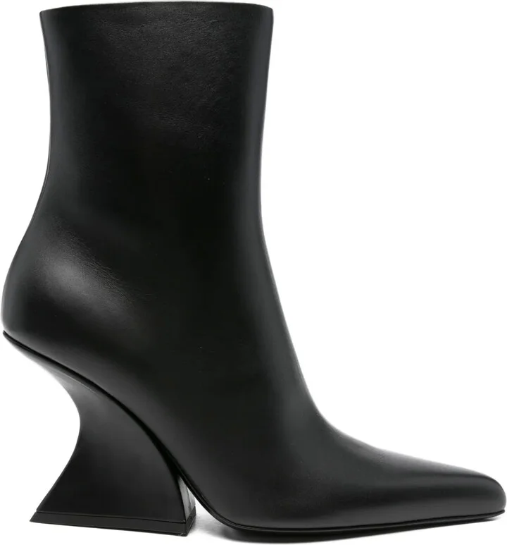 100mm Pointed-Toe Sculpted-Heel Boots