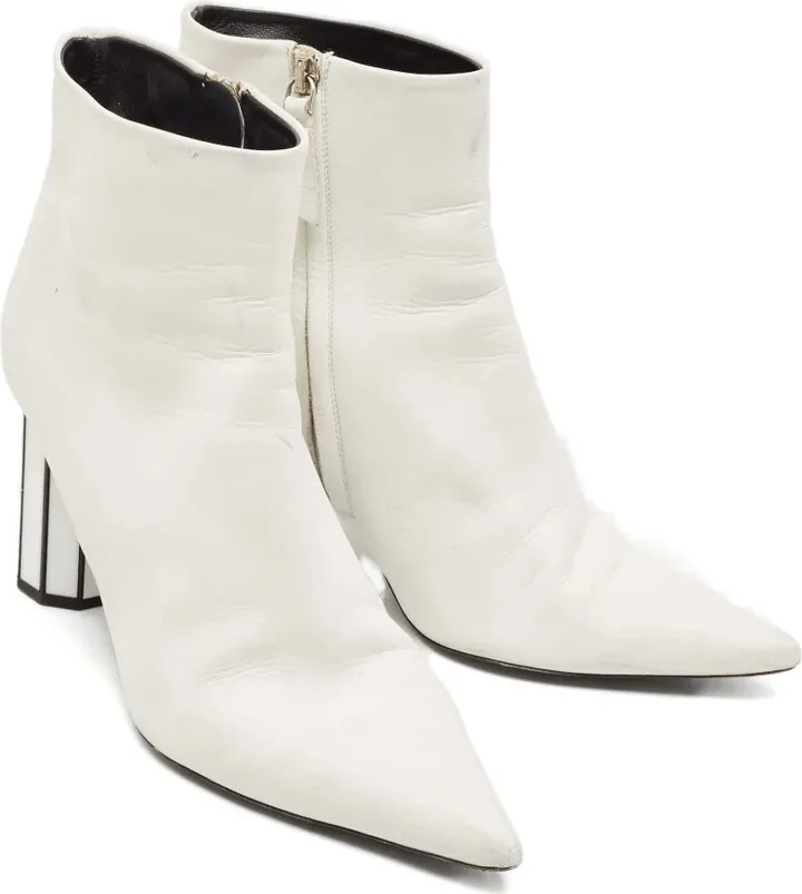 100mm Pointed-Toe Striped-Heel Ankle Boots - Image 2