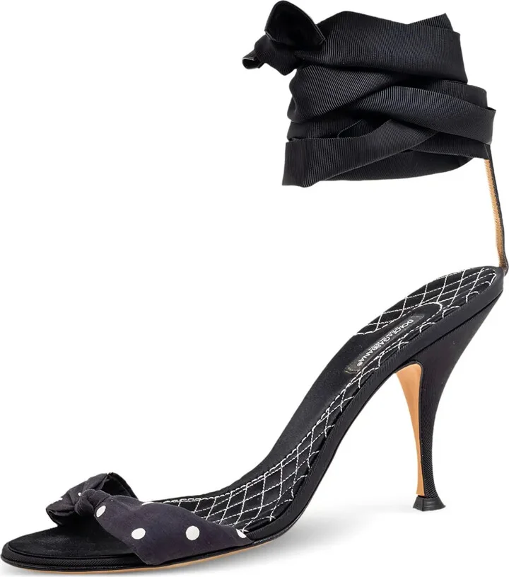 100mm Polka-Dot Knotted Sandals - Image 2