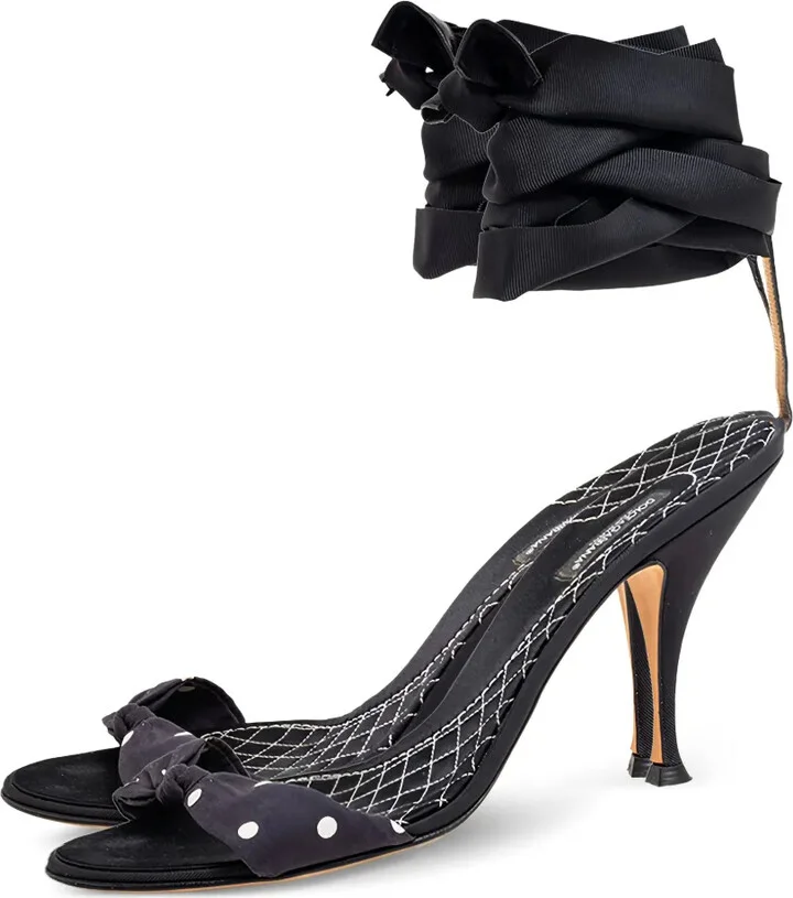 100mm Polka-Dot Knotted Sandals - Image 3
