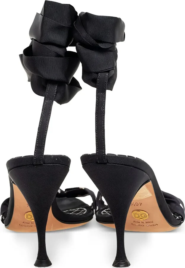 100mm Polka-Dot Knotted Sandals - Image 4