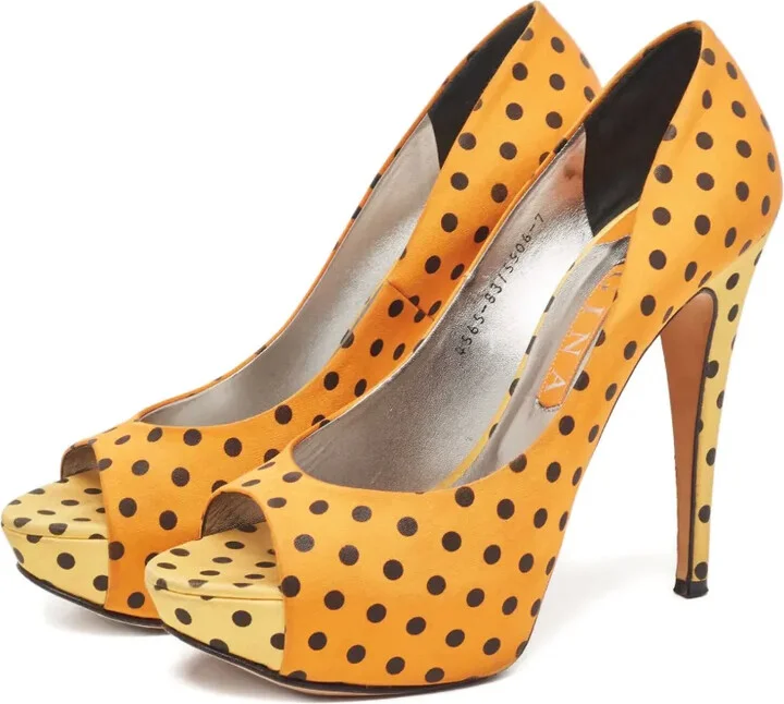 100mm Polka-Dot Print Heeled Pumps - Image 2